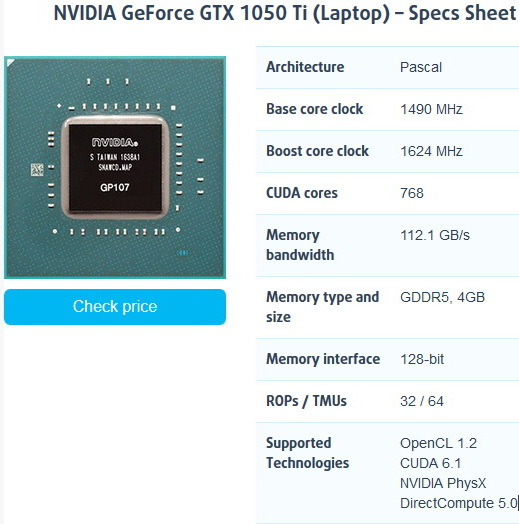 Nvidia GeForce GTX 1050 Ti specifications leak for notebooks - NotebookCheck.net News
