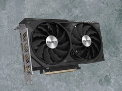 We might see some compact RTX 5060 Ti cards with only two fans like the Gigabyte Windforce RTX 4060 Ti pictured here. (Image source: Gigabyte, Unsplash, edited)
