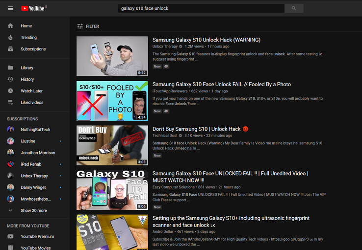 A small number of videos already repeat Unbox Therapy's claims. (Source: YouTube)