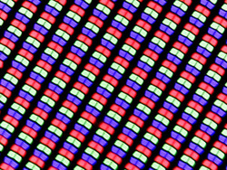 RGB sub pixel array of the IPS panel with smooth (glossy) surface