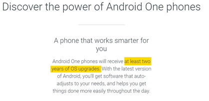 The Android One website in 2020. (Image source: Google)