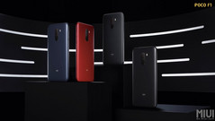 The Poco F1 will be available in Rosso Red, Steel Blue, Graphite Black, and the Armored Edition. (Source: Xiaomi)