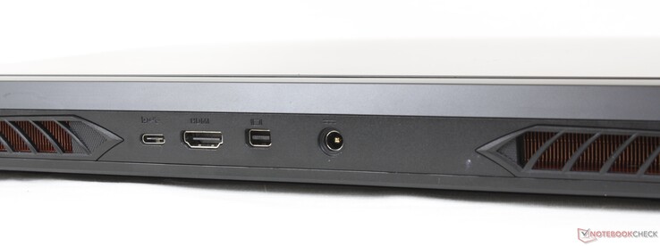 Rear: USB-C 3.2 Gen. 2 w/ DisplayPort 1.4, HDMI 2.0, Mini DisplayPort 1.4, AC adapter