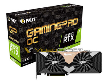 Palit GeForce RTX 2080 GamingPro OC. (Source: Videocardz)