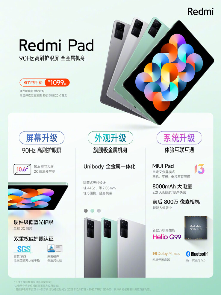 The Redmi Pad's best attributes are touted during its latest launch. (Source: Redmi)