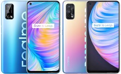 The Realme Q2 and Q2 Pro can support 5G connections thanks to the Dimensity 800U SoC. (Image source: Realme/GSMArena - edited)