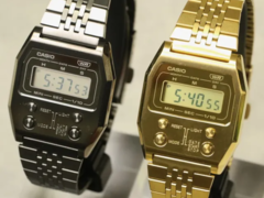 The Casio Vintage A1100GGV-8 (in silver) and A1100GV-9 (in gold). (Image source: @geesgshock on Instagram)