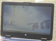 Outdoor use (sun is behind the device)