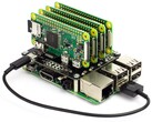 Combine 4 Raspberry Pi Zeros with a standard Raspberry Pi using the Cluster HAT v2.3. (Image source: Pimoroni)