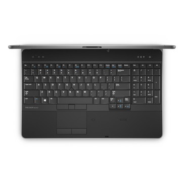 Dell Precision M2800 mobile workstation above/keyboard view
