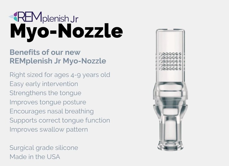 REMplenish Jr Myo-Nozzle helps improve breathing by strengthening muscles. (Source:  REMastered Sleep)