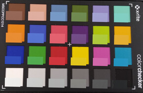 Color Checker. Reference color in the bottom half of each square