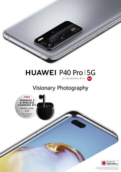 The Huawei P40 Pro 5G in almost all its Samsung-flavored glory. (Source: @evleaks, Twitter)
