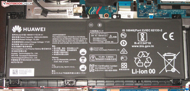 The battery has a 56-Wh capacity.