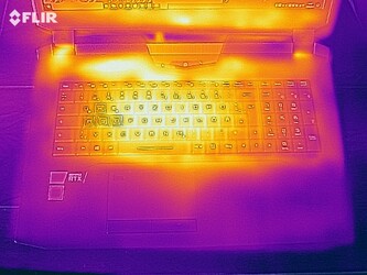 Heat map of the top case under load