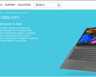 Screenshot of the product page on Lenovo's european site.