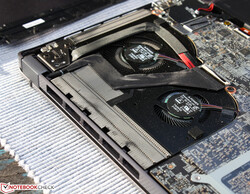 Three fans in the MSI Z16, here two of them