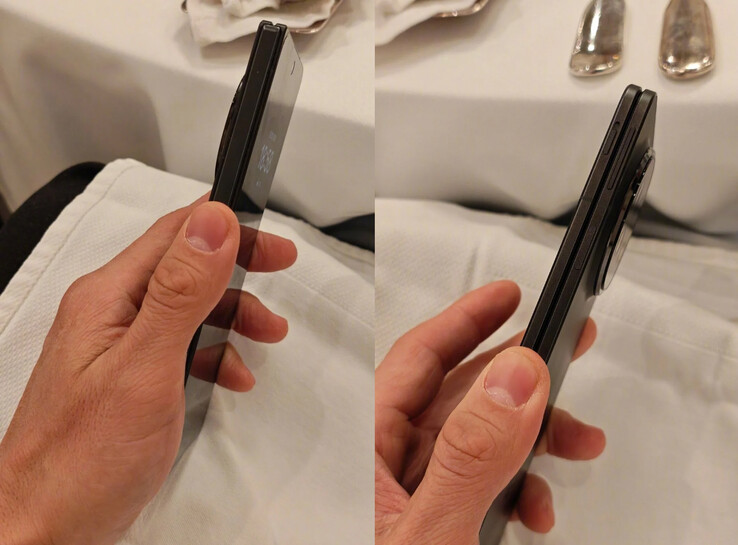 OnePlus Open 2 camera bump and flat screen of the phone (Image source: 陈震同学)
