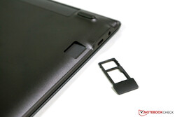 We already know the tray for the microSD and the Nano-SIM from smartphones.