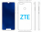 ZTE dual-notch design patent, ZTE Iceberg concept might become a product someday (Source: Mobiel kopen)