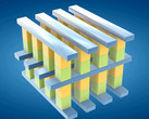 Much faster than the transistors found in NAND cells, 3D XPoint uses a latticework of filaments to store data via resistance. (Source: Micro, Intel)