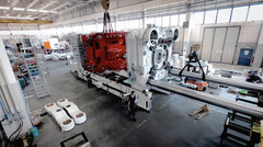 Tesla's gigacasting process makes use of immense presses to produce large swathes of its vehicles in one go. (Image source: Tesla)