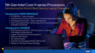 Intel Core i9-11980HK features. (Source: Intel)