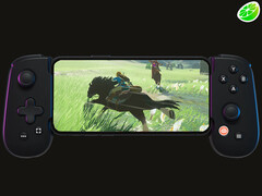 The dev recommends switching to another Nintendo Switch Emulator called Eden. Pictured: a phone emulating a Switch game (Image source: Backbone, Nintendo, and Sudachi - edited)