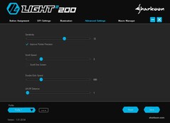 Sharkoon Light² 200 ultra light gaming mouse software - Advanced Settings