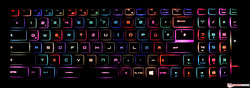 Steelseries keyboard of the MSI GE73VR 7RF Raider (with RGB illumination)