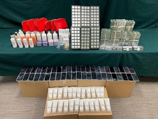 Confiscated items worth over US$500,000. (Image source: Hong Kong Customs)