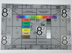 A photo of the test chart
