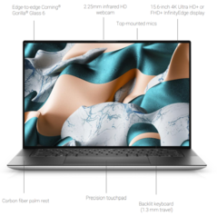 XPS 15 9500 - Front. (Image Source: Dell)