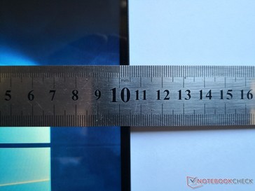 Side bezels are just under 5 mm thick
