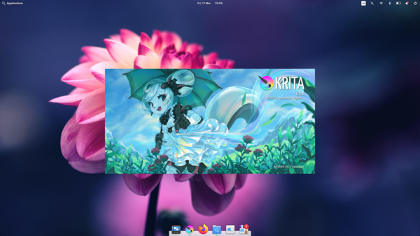 Krita 5.1 and elementaryOS 7 mix really well (Image source: Own)