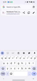 Keyboard in portrait format (Google Gboard)