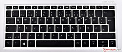 The keyboard of the HP EliteBook x360 1030 G2