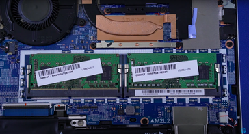Accessible 2x SODIMM slots. We can notice no electronic noise from our test unit