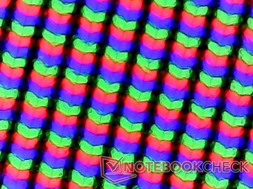 Sub-pixel arrangement with matte coating