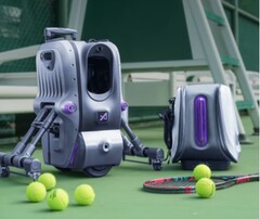 The Aceii One robotic ball machine allows tennis players to practice shots without a partner. (Image source: Aceii)