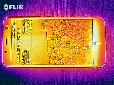 Thermal imaging of the front of the device under load