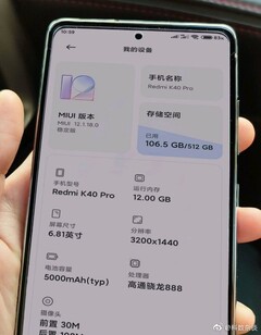 This is probably not the Xiaomi Redmi K40 Pro. (Image source: Weibo)