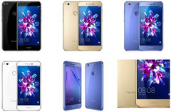 Huawei Honor 8 Lite Android smartphone color options