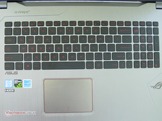 Keyboard and touchpad.