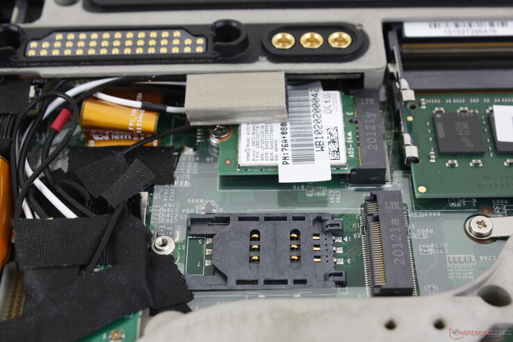 Antenna are included for installing an M.2 WAN module. Note the SIM slot that sits underneath the WAN slot