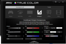 MSI True Color Tool: Designer mode