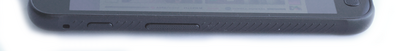Left: XCover button, volume control