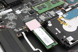 M.2 slot sits adjacent to the new 2.5-inch SATA III bay