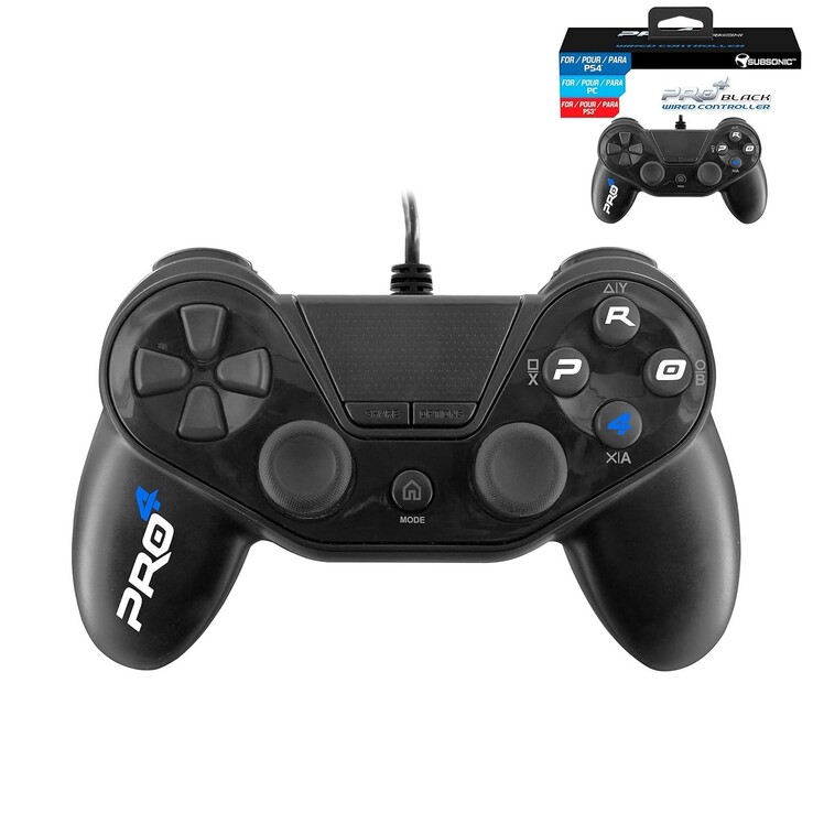 Subsonic's Pro4 Wired Controller for the PlayStation 4 costs less than 20€ on Amazon. By comparison, the original Dual Shock 4 costs around 60€. (Source: Amazon )