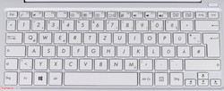 The keyboard of the Asus VivoBook E200HA